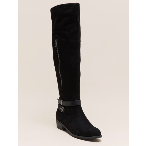 NIB Black Western Flair Belted Over the Knee Boots - Picture 2 of 5